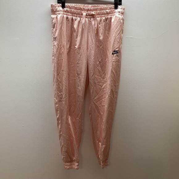 Nike Women's Size XL Light Pink Satin Joggers. Preloved - Picture 1 of 5